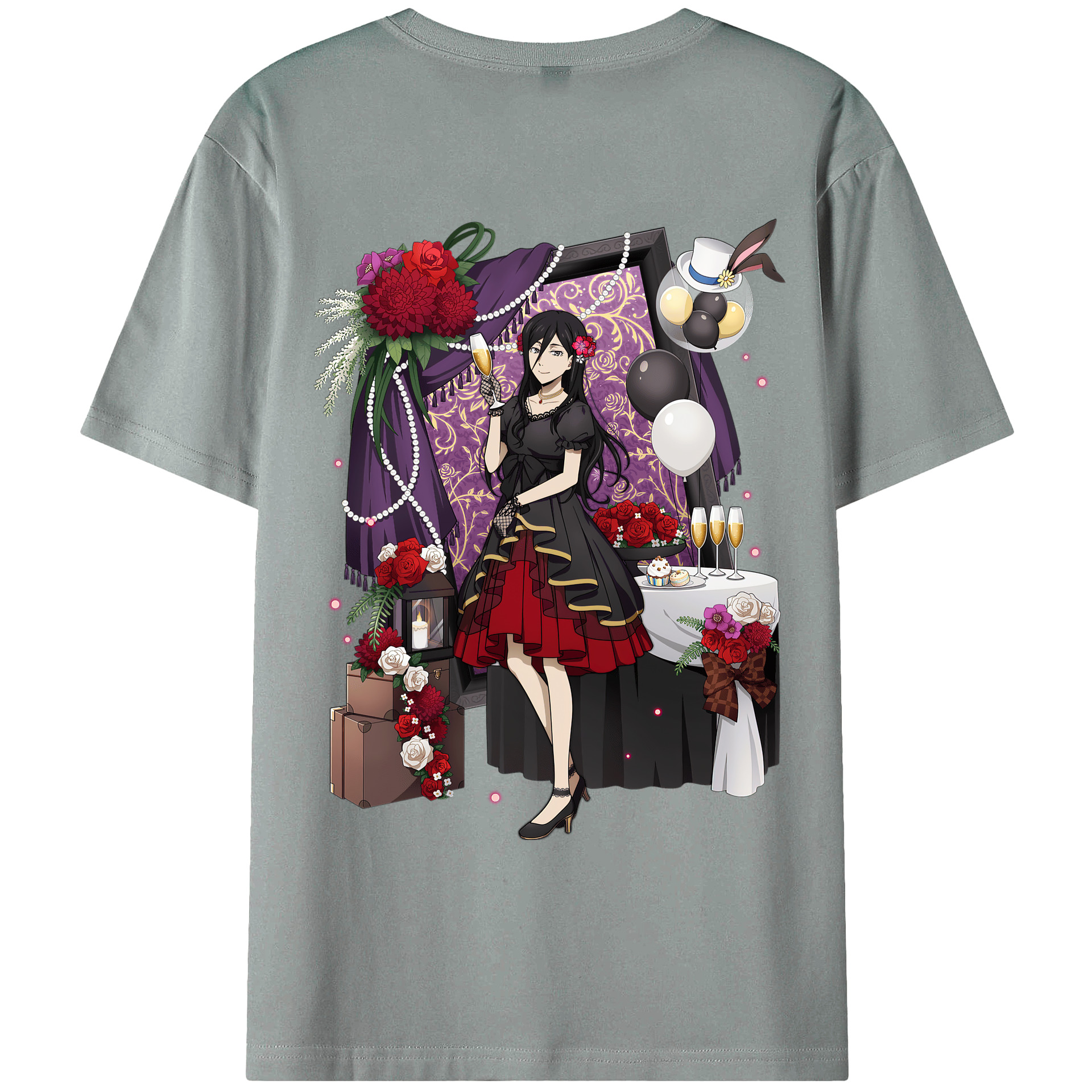 （画像用） 文豪ストレイドッグス Bungo Stray Dogs 綿100％ メンズ半袖Tシャツ（バックプリント） 通気性